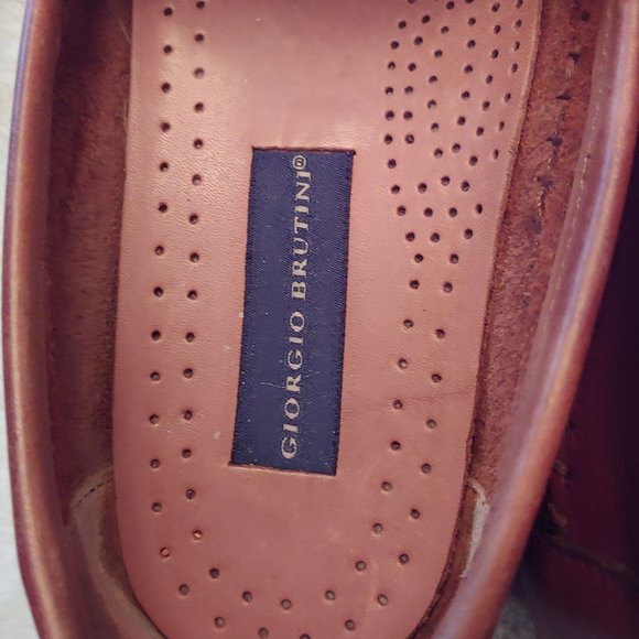 Mens Giorgio Brutini Brown Leather Weave Tassel Loafers Shoes Size 11 D main image 8